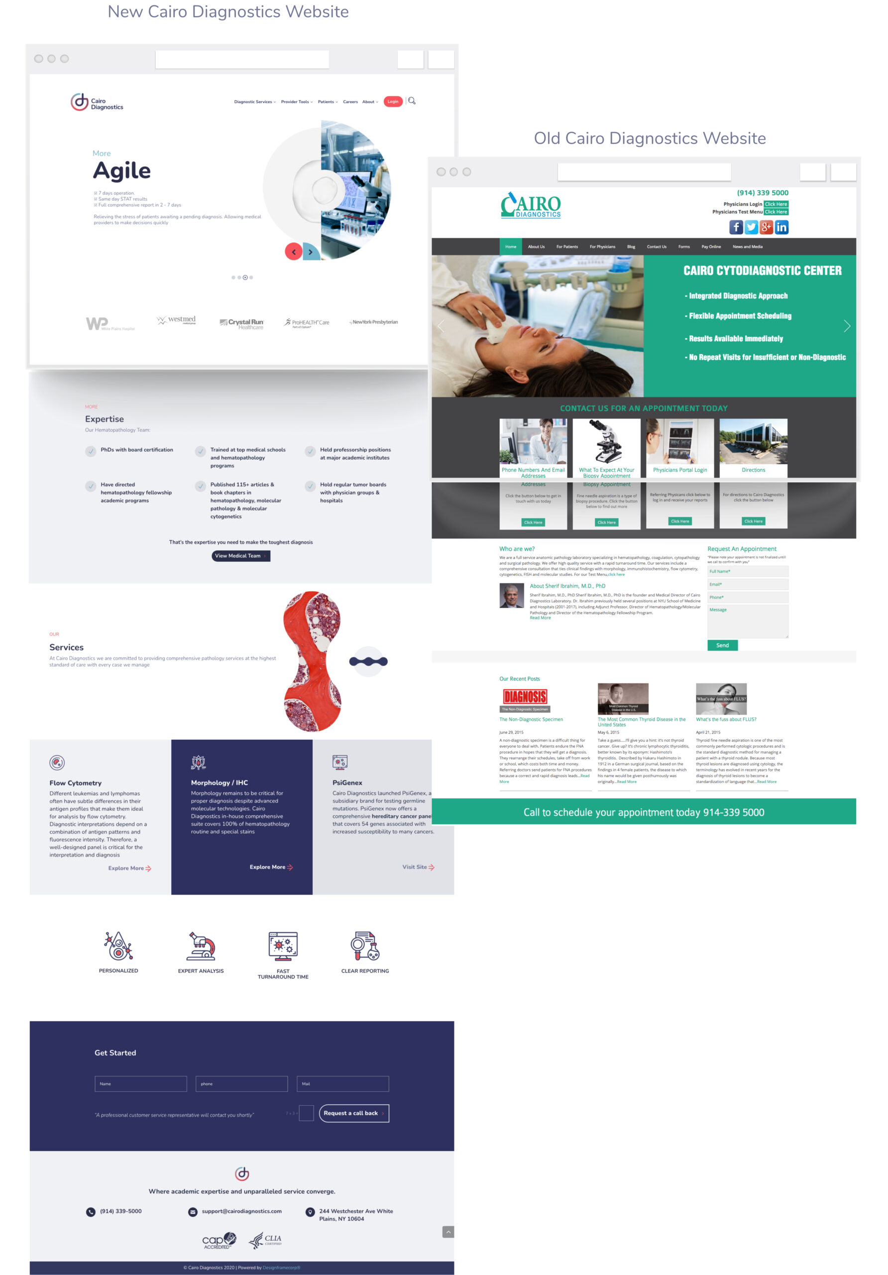 old-new New website vs old website