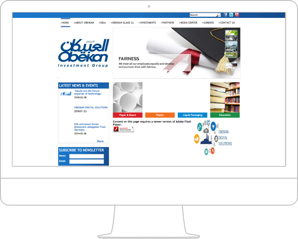 old website case study webdesign UI UX Obeikan